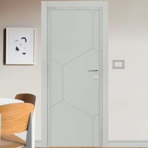 Ușă interior Hexa gri deschis cu design modern geometric